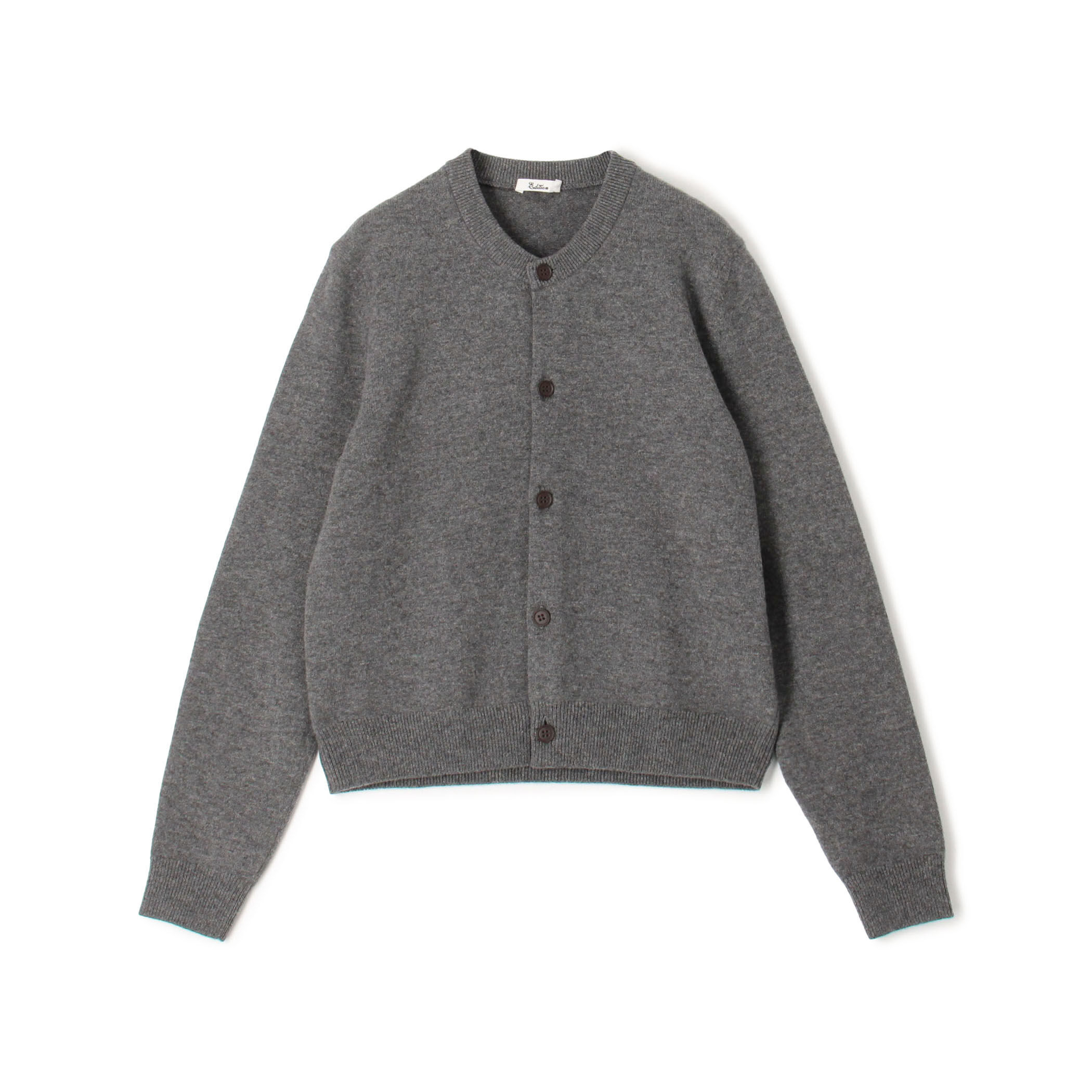 【未使用】ウール混　カーディガン　ダークグレー　M All Pure wool ウールニットカーディガン チャコールグレー 実寸(M位
