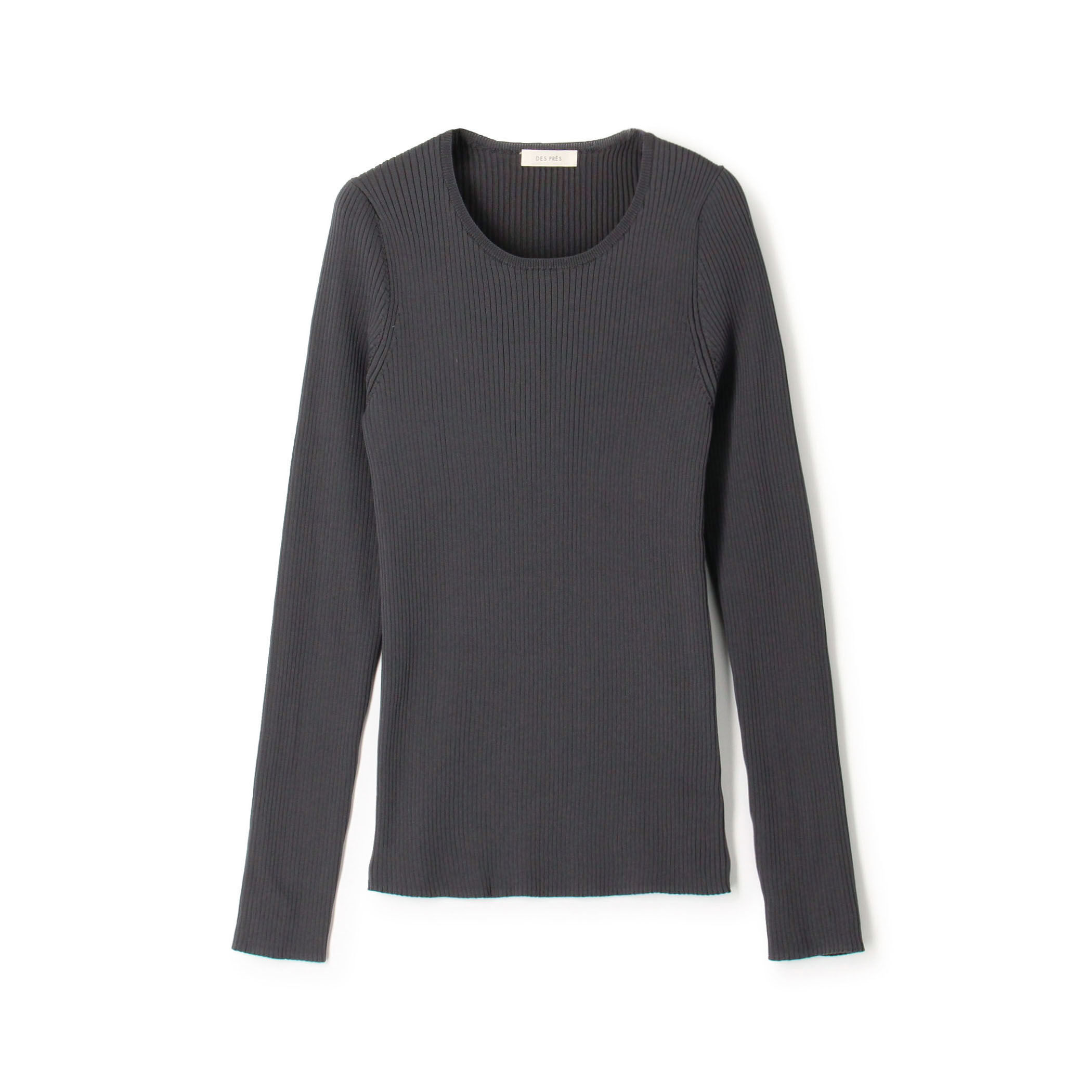 コットンアセテートリブ クルーネックプルオーバー｜トゥモローランド