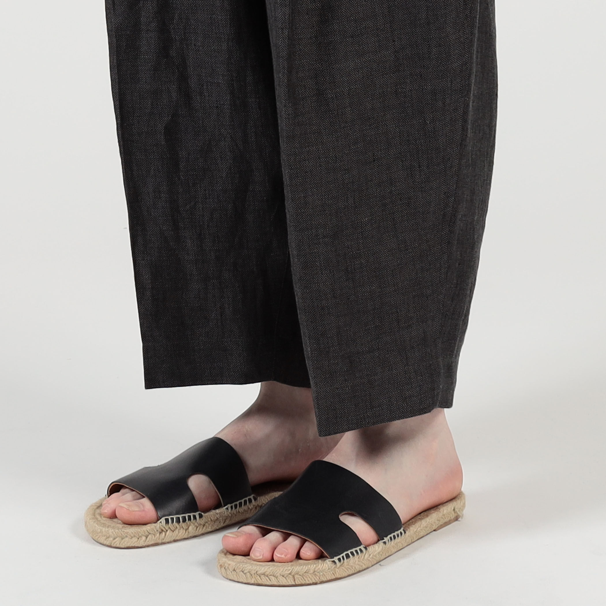 HAVERSACK ATTIRE リネン ワイドテーパード サロペットパンツ