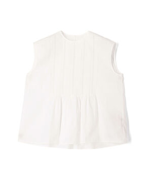 コットンコンビネーション ピンタックブラウス