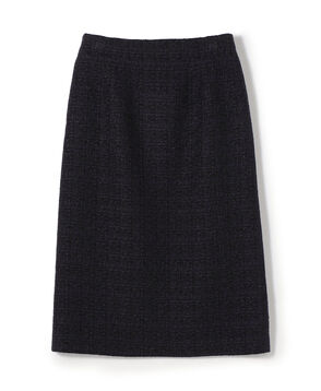 ラメミックスツイード プレーンタイトスカート