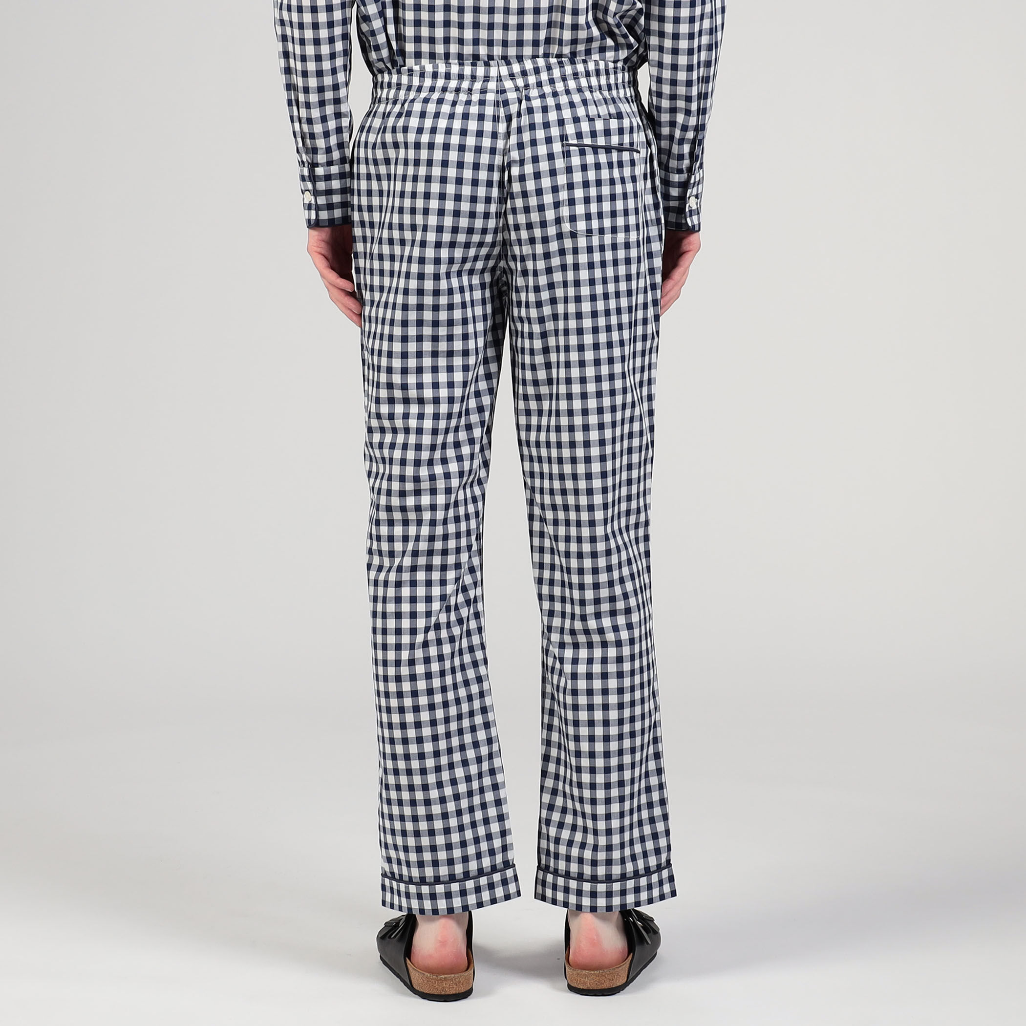 SLEEPY JONES LARGE GINGHAM コットン パジャマセットアップ