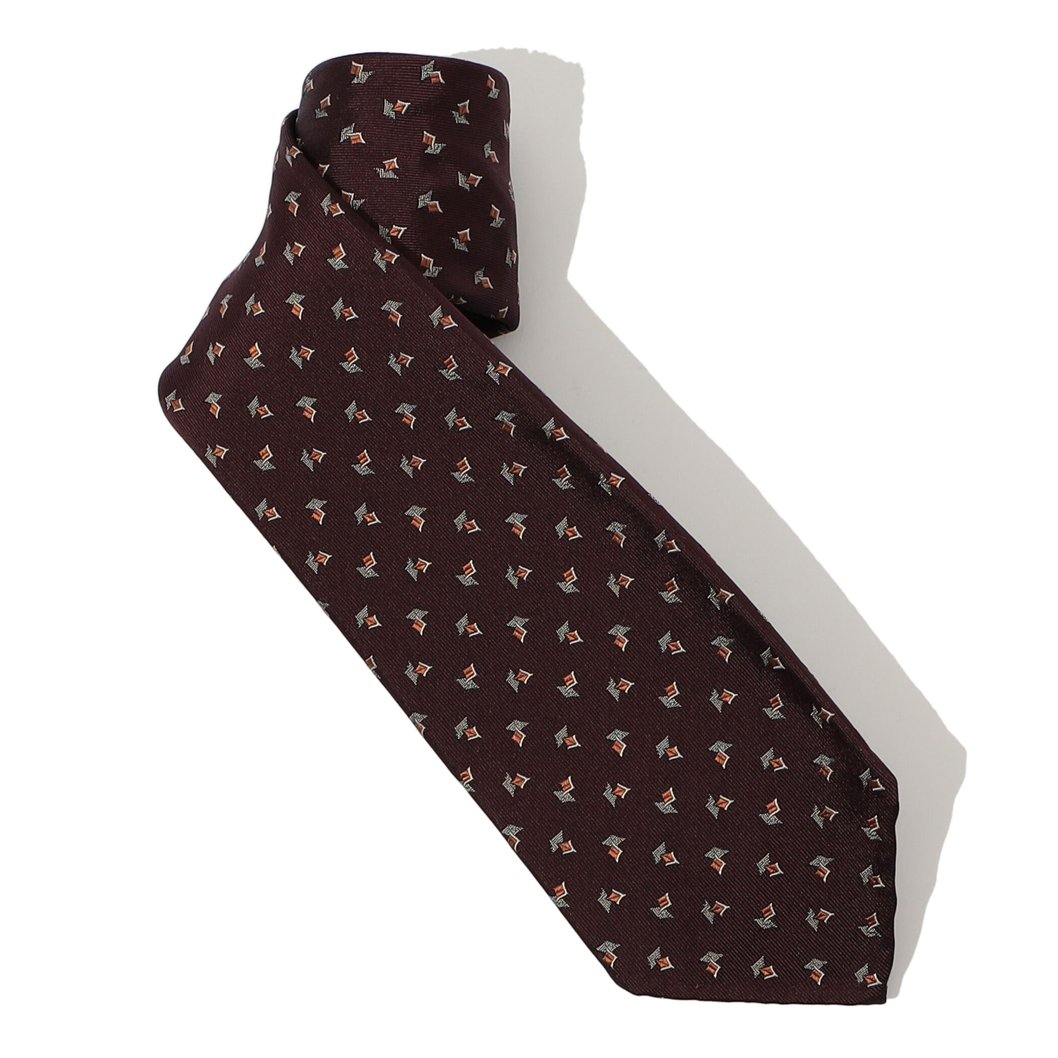 TOMORROWLAND MADE IN ITALY シルクジャガード 小紋柄ネクタイ