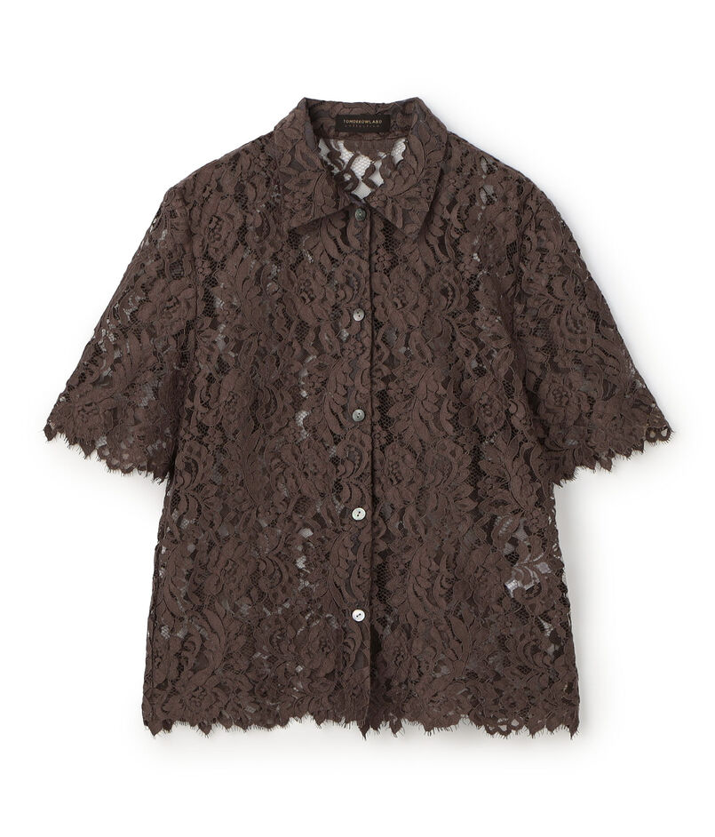 コードレース ハーフスリーブブラウス