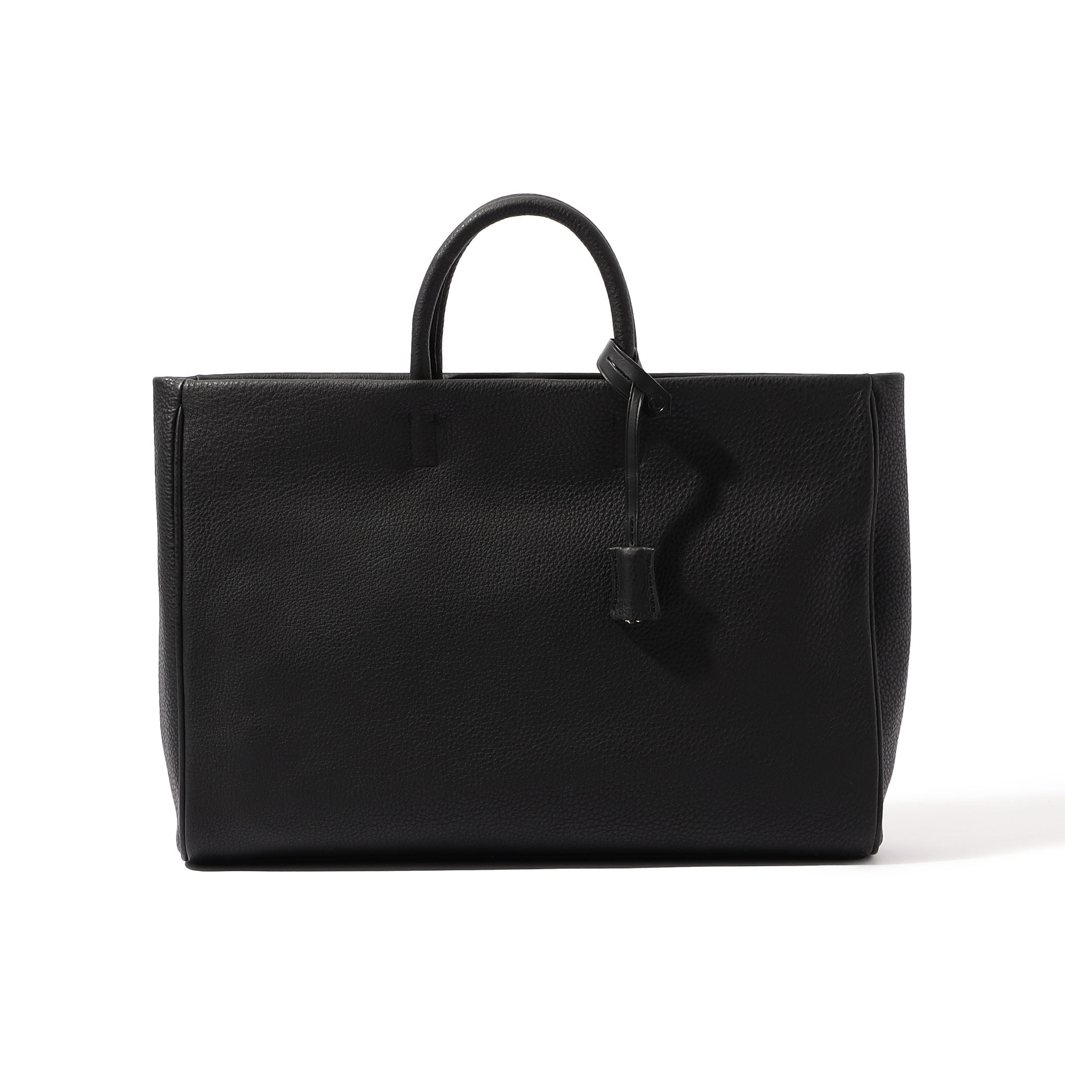 【未使用】TOMORROWLAND トートバッグ A4可 ブラックレザー 肩がけ 別注】A BOX TOTE シュリンクレザー トートバッグ