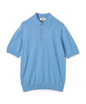 シルクコットン ニットポロシャツ SESIA