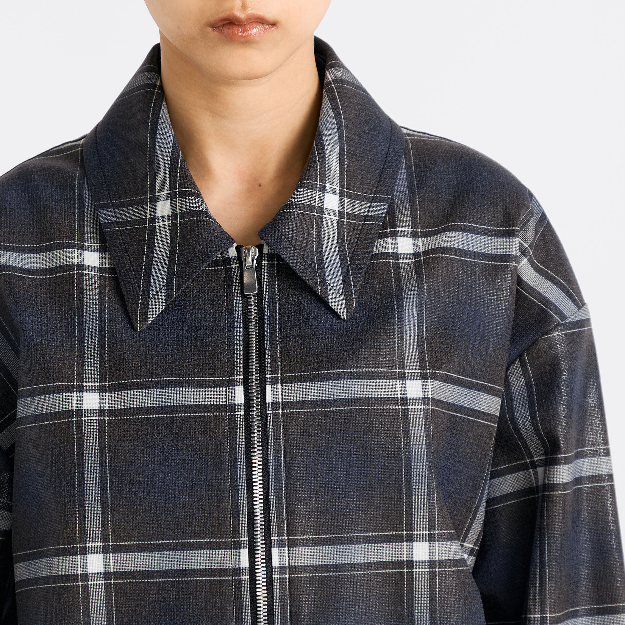 箔コーティングチェック ジップブルゾン｜トゥモローランド 公式通販