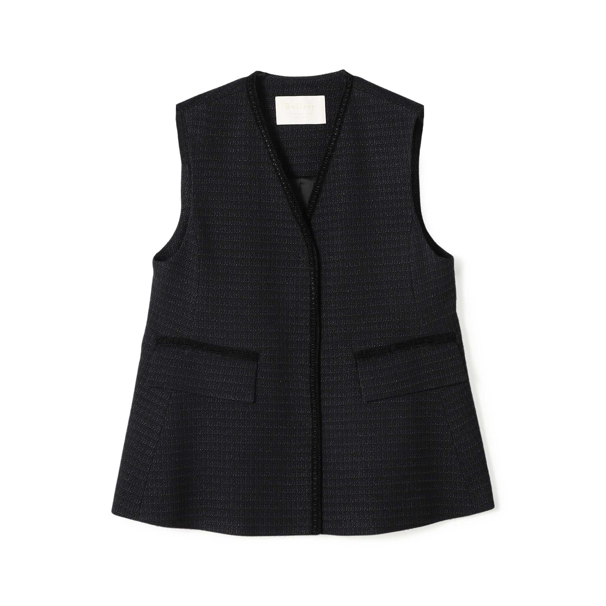 ライトファンシーツイード ペプラムジレ｜トゥモローランド 公式通販