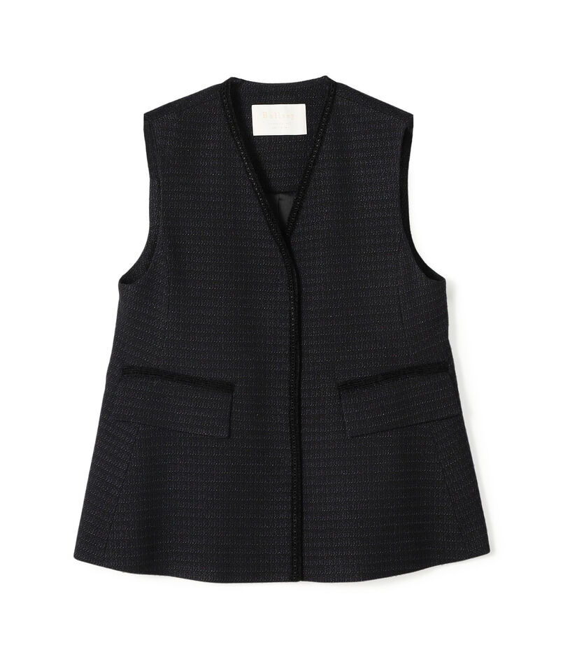 ライトファンシーツイード ペプラムジレ