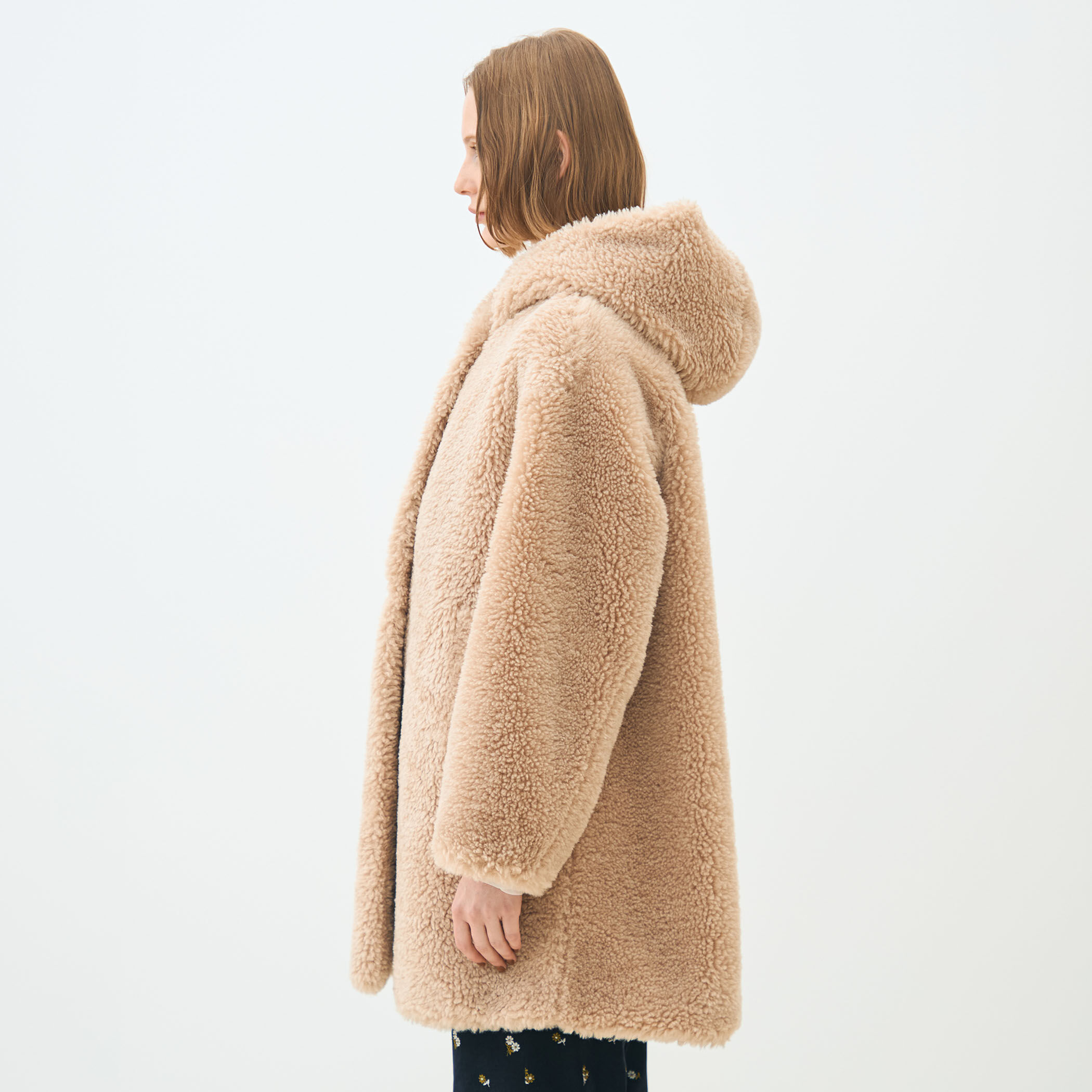 ✨️【美品】TOMORROWLAND　ベージュ ロングコート フード付き テディファー フーデッドコート｜トゥモローランド 公式通販