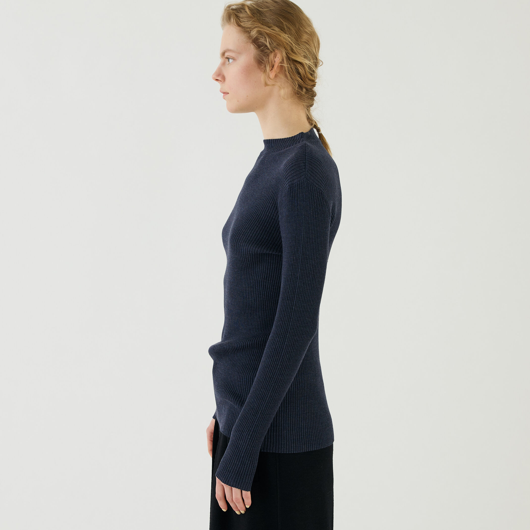 プルミエールウールリブ ビルドネックプルオーバー｜トゥモローランド