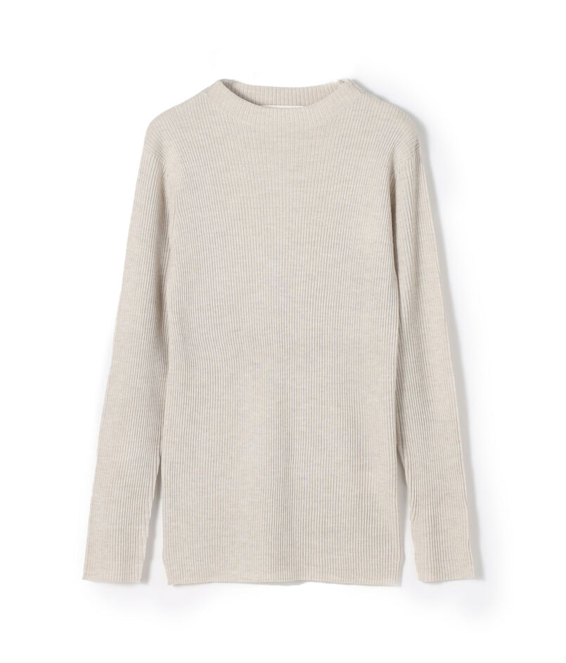 プルミエールウールリブ ボトルネックプルオーバー