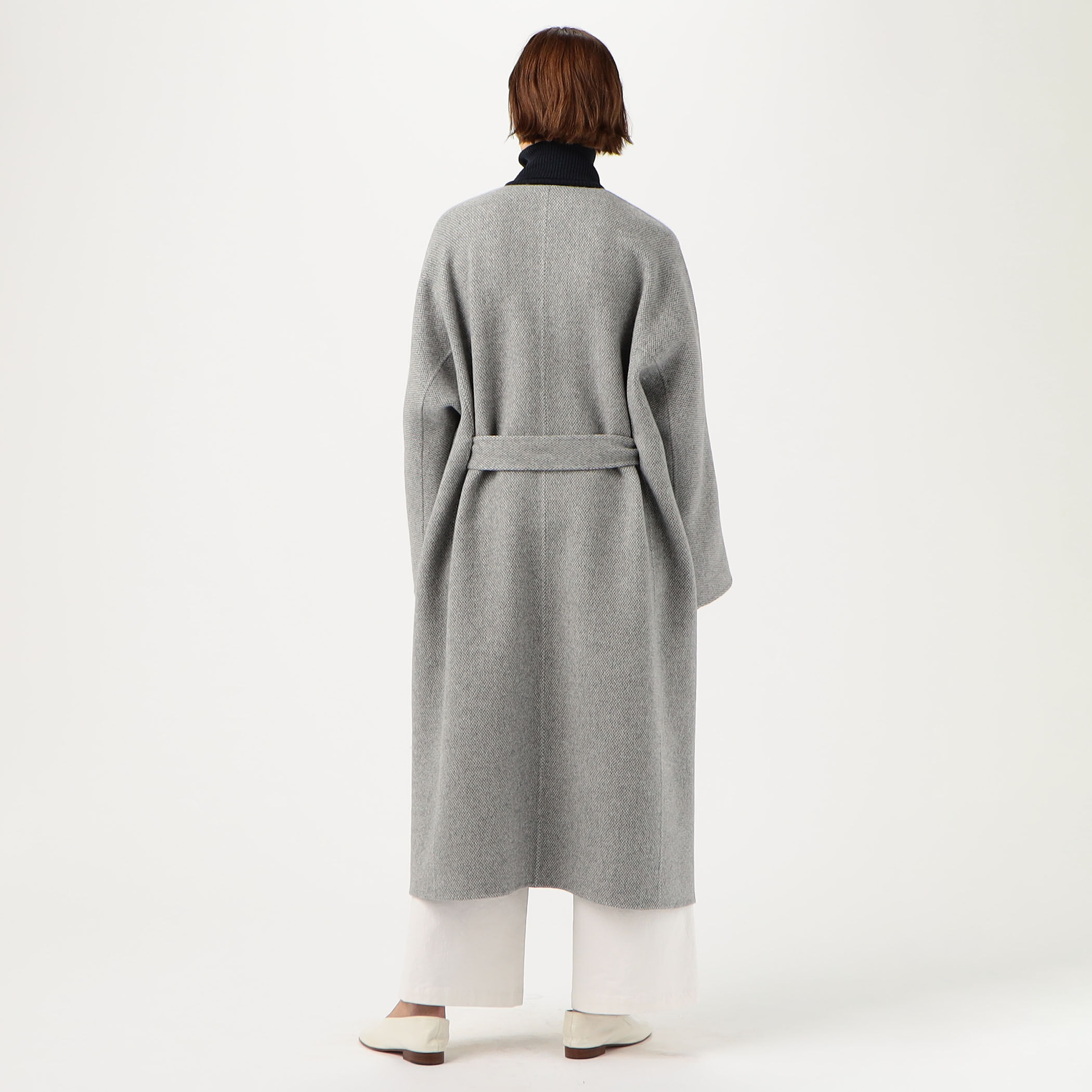 タスマニアウールダブルフェイス ノーカラーコート｜トゥモローランド