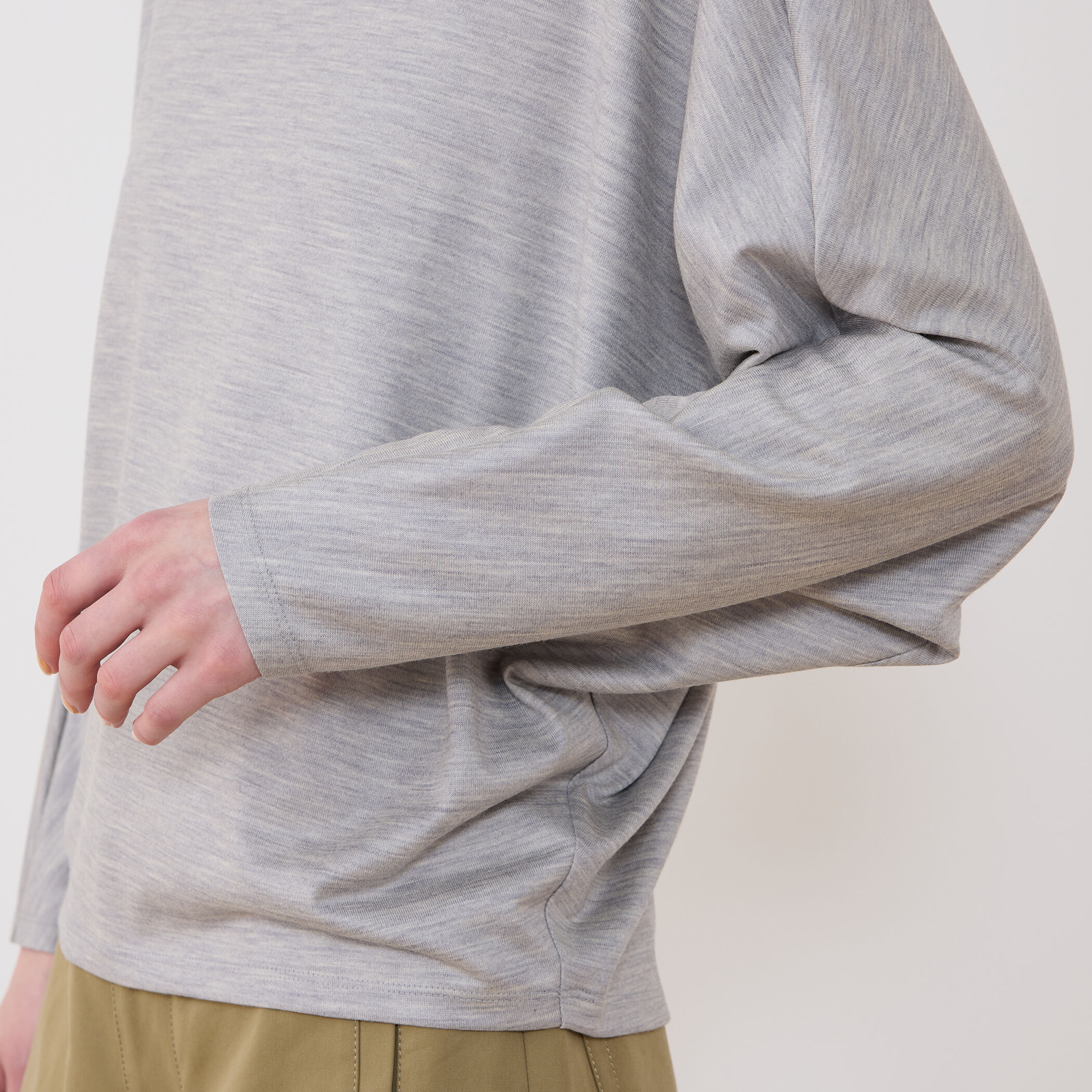 ウォッシャブルウールジャージー ドルマンスリーブプルオーバー