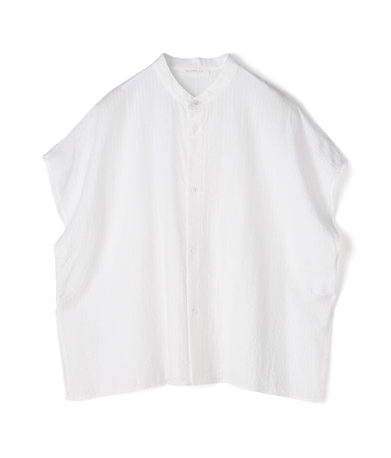 ソフトウェーブ バンドカラーシャツ