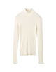 シルクコットンリブ ハイネックプルオーバー