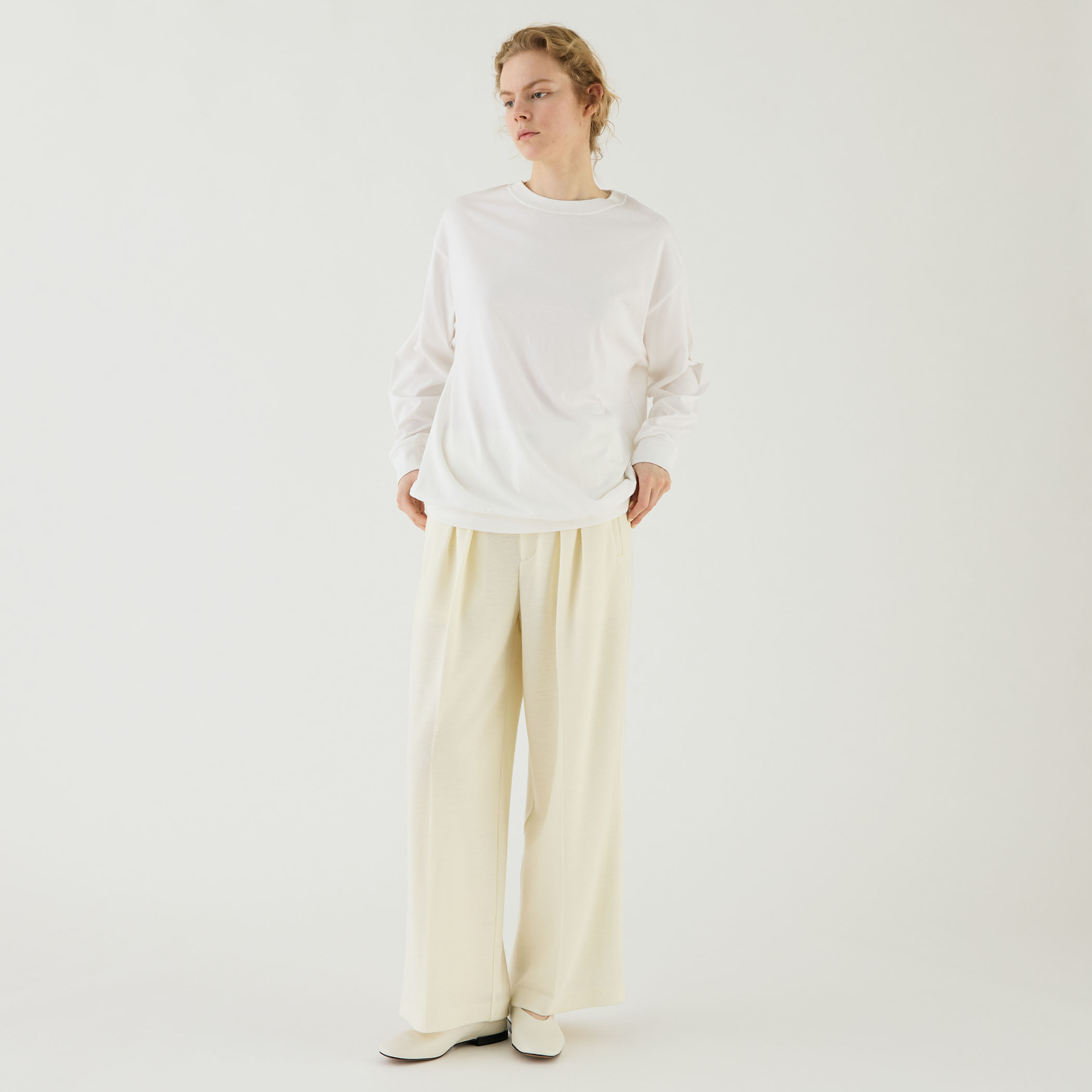 ウールカノコ タックイージーパンツ｜トゥモローランド 公式通販