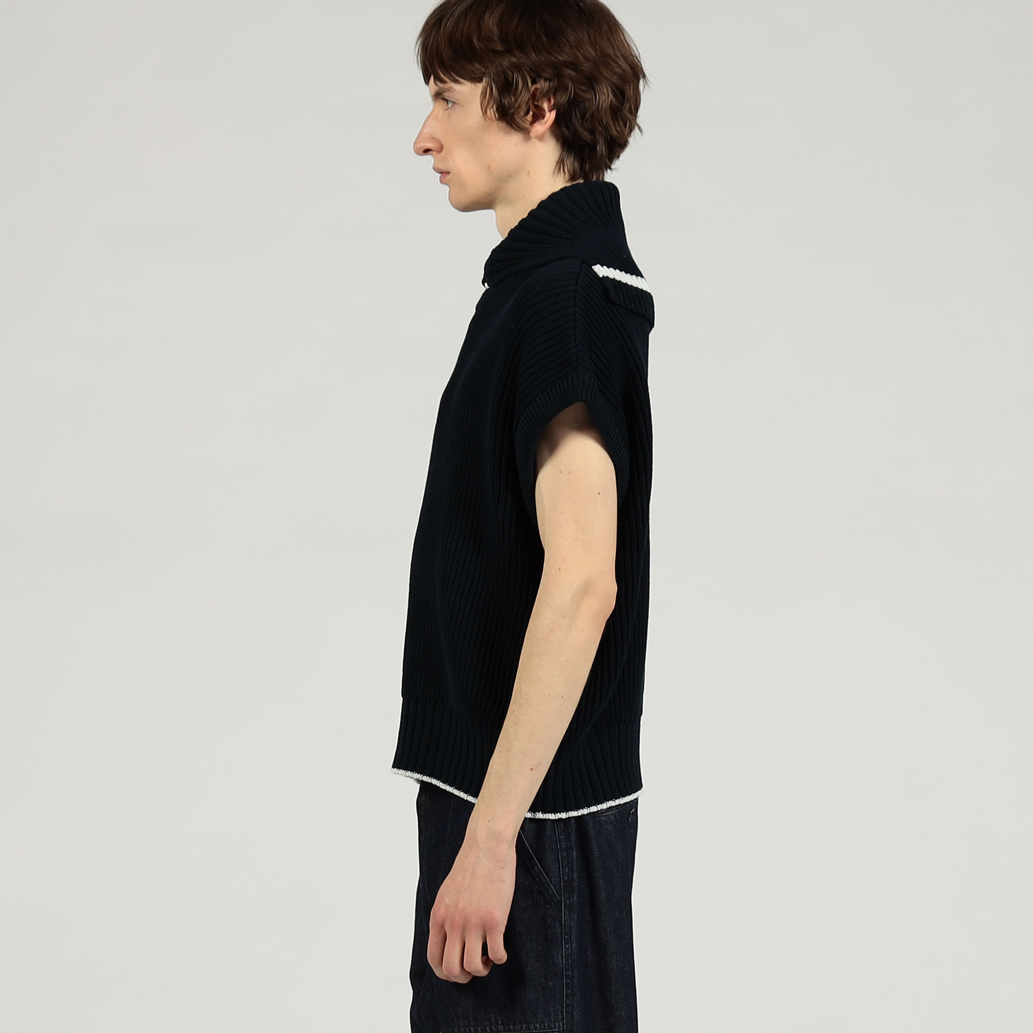 INSCRIRE◆ニットベスト(薄手)/--/コットン/IVO/l19SS-K3 UNIFORME COTTON VEST コットン ニットベスト｜トゥモローランド