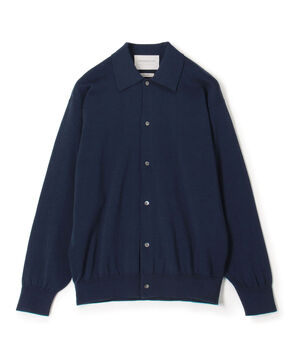 TOMORROWLAND tricot ギザコットン ポロカラーカーディガン