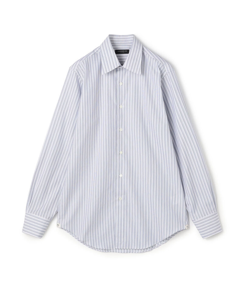 120/2スーピマコットンブロード マルチストライプ レギュラーカラー ドレスシャツ