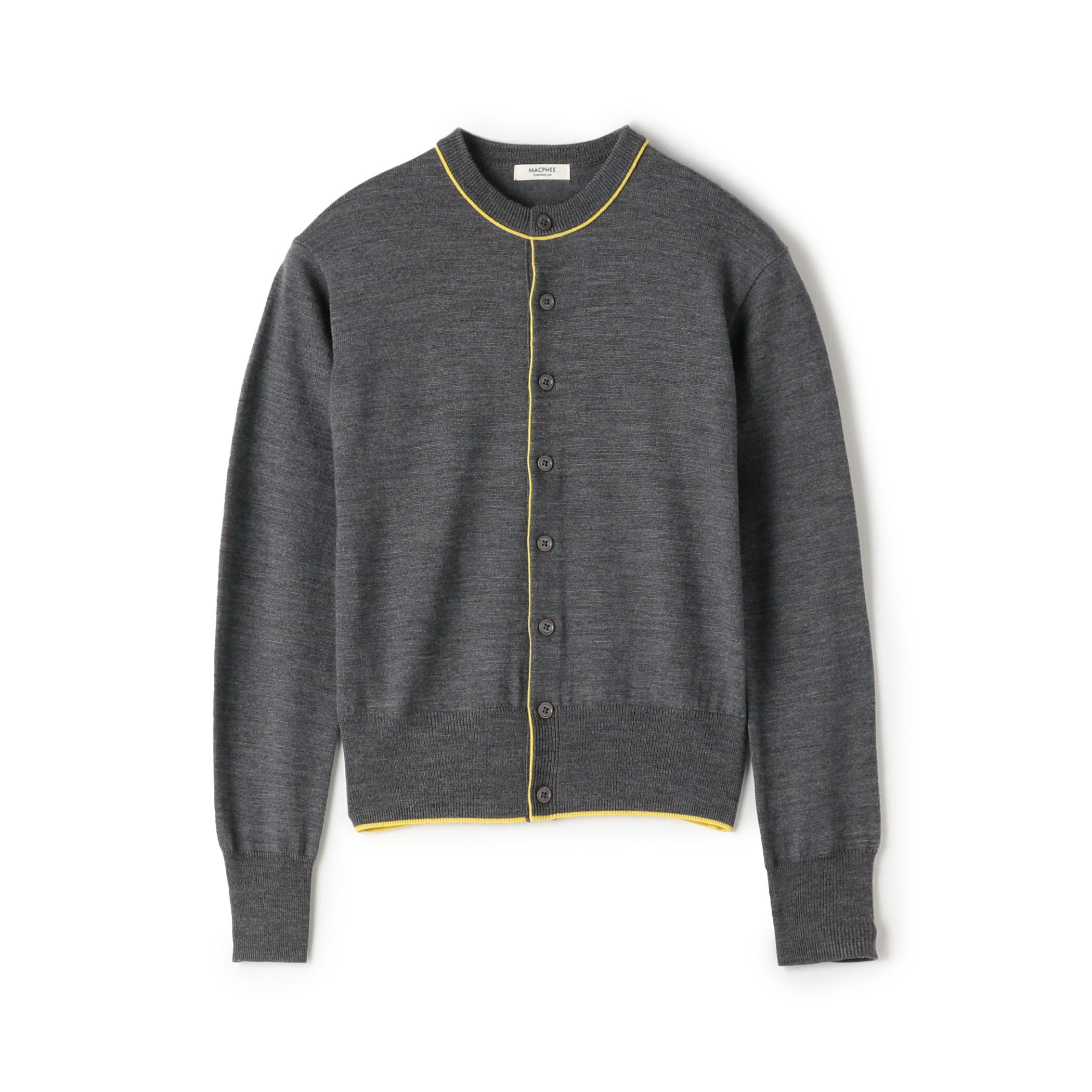 プレーンウール クルーネックカーディガン｜トゥモローランド