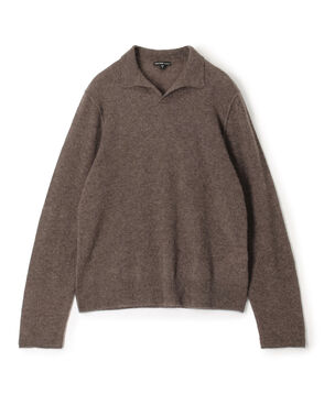 ソフトフェザーウェイトカシミヤ スキッパーポロニット MOKC3715