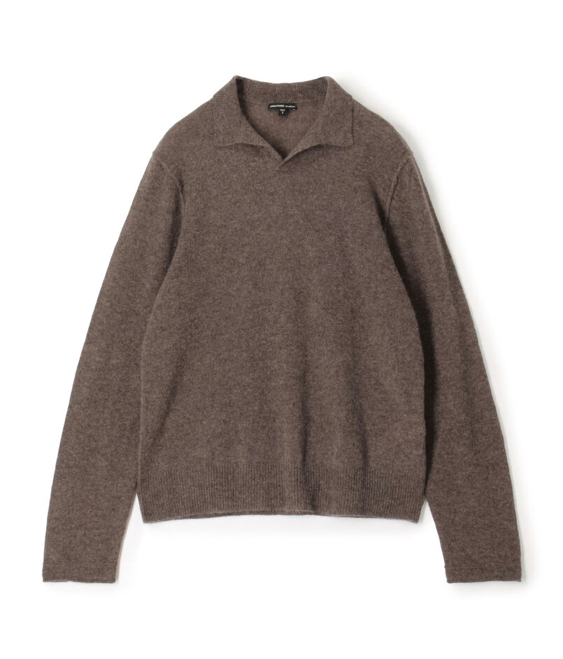 ソフトフェザーウェイトカシミヤ スキッパーポロニット MOKC3715 ソフトフェザーウェイトカシミヤ スキッパーポロニット MOKC3715