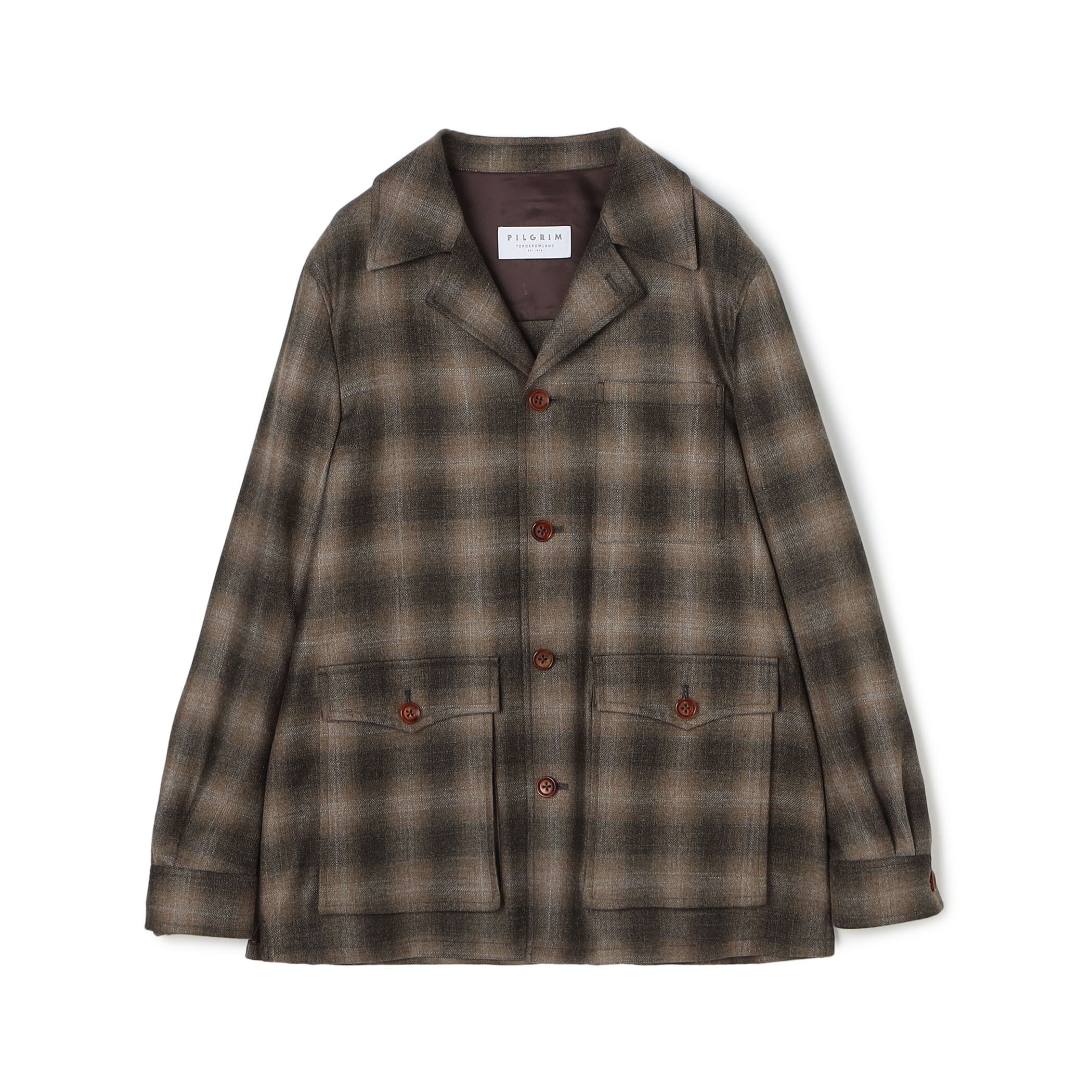 ウールカシミヤシルク ダブルポケット シャツジャケット SILKAIR LORO