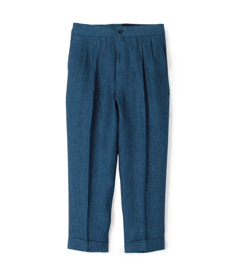 リネン バックベルト ペグトップスラックス SOLBIATI