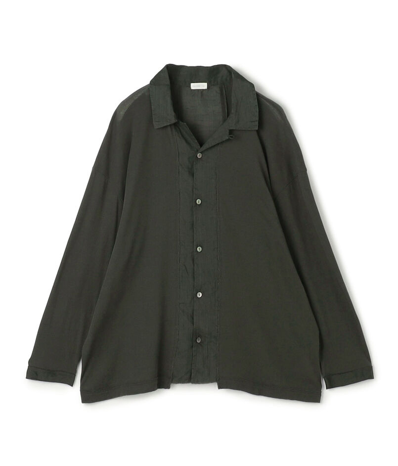 コットンガーゼフライス オープンカラーシャツ