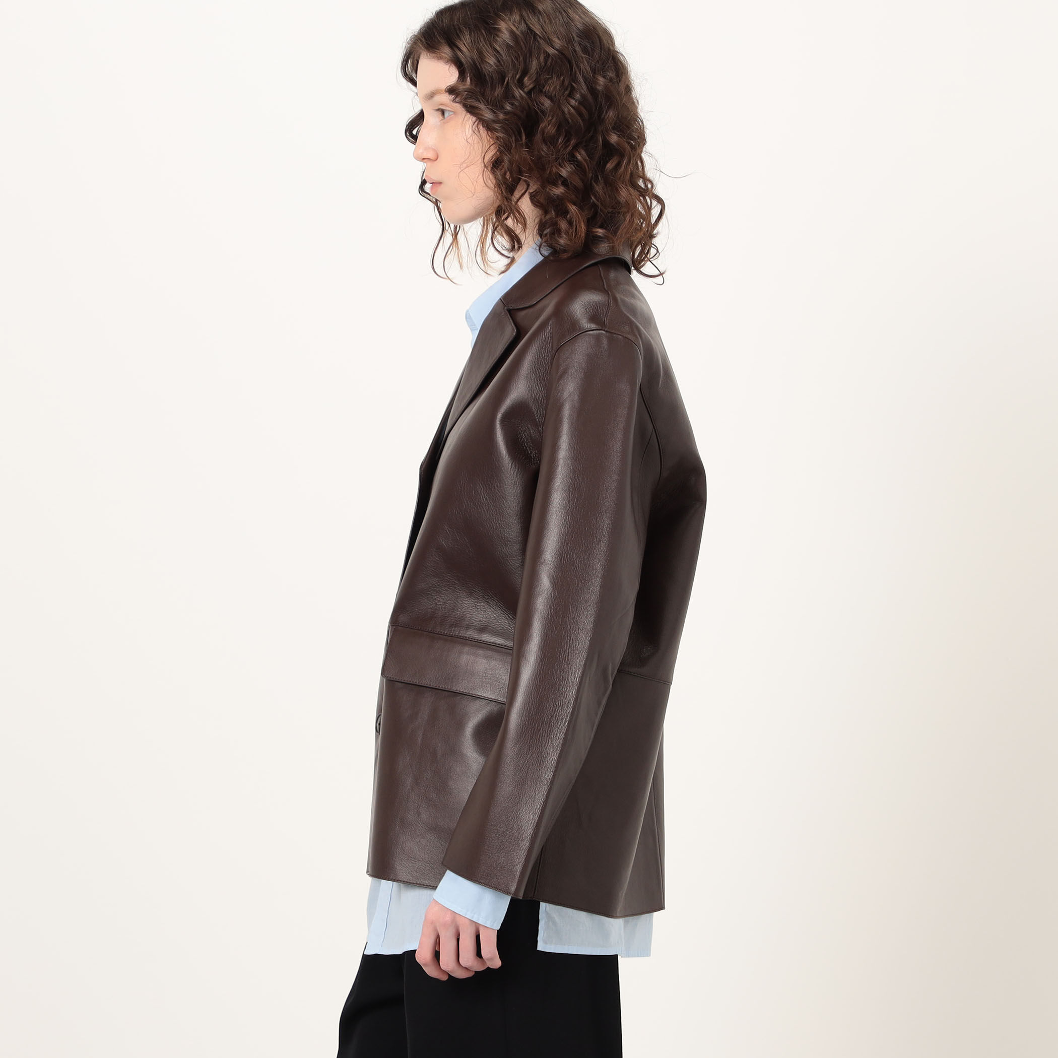 Vallemont ダークブラウン レザージャケット YVES SALOMON VESTE レザージャケット｜トゥモローランド 公式サイト