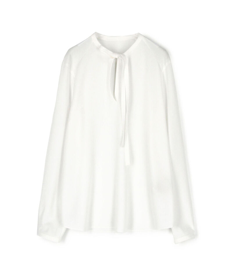 ポリエステルアムンゼン ボウタイブラウス