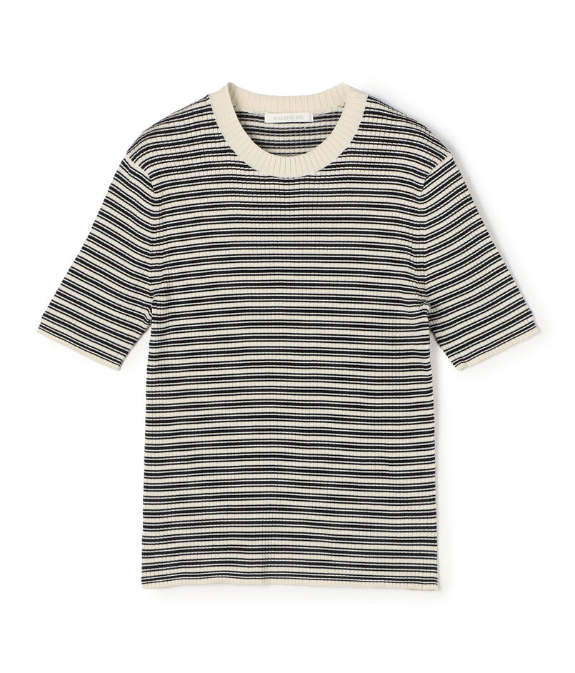 ギザコットンリブ ハーフスリーブプルオーバー