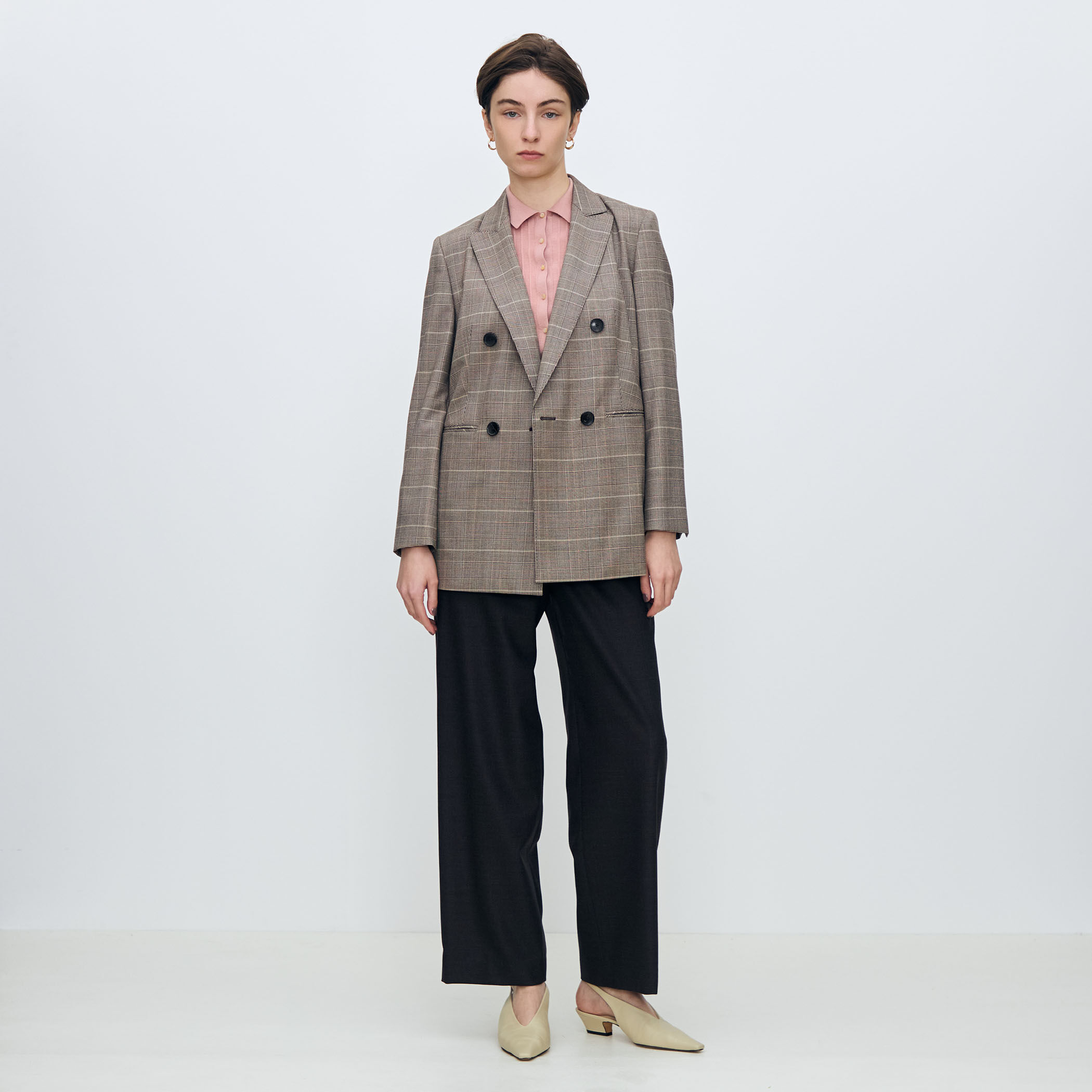 【美品】グレンチェック ダブルブレストスーツ グレンチェック ダブルブレストスーツ “ HARRISONS (ハリソンズ