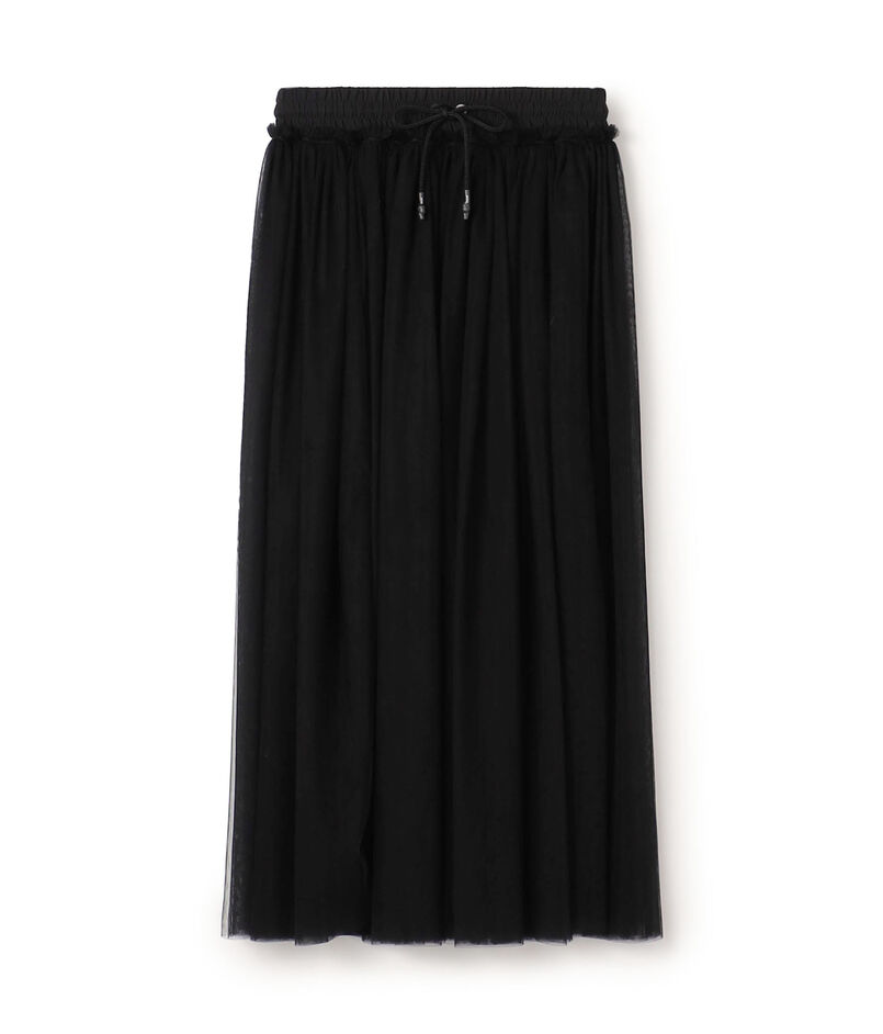 HYKE TULLE LONG SKIRT ナイロン チュールスカート