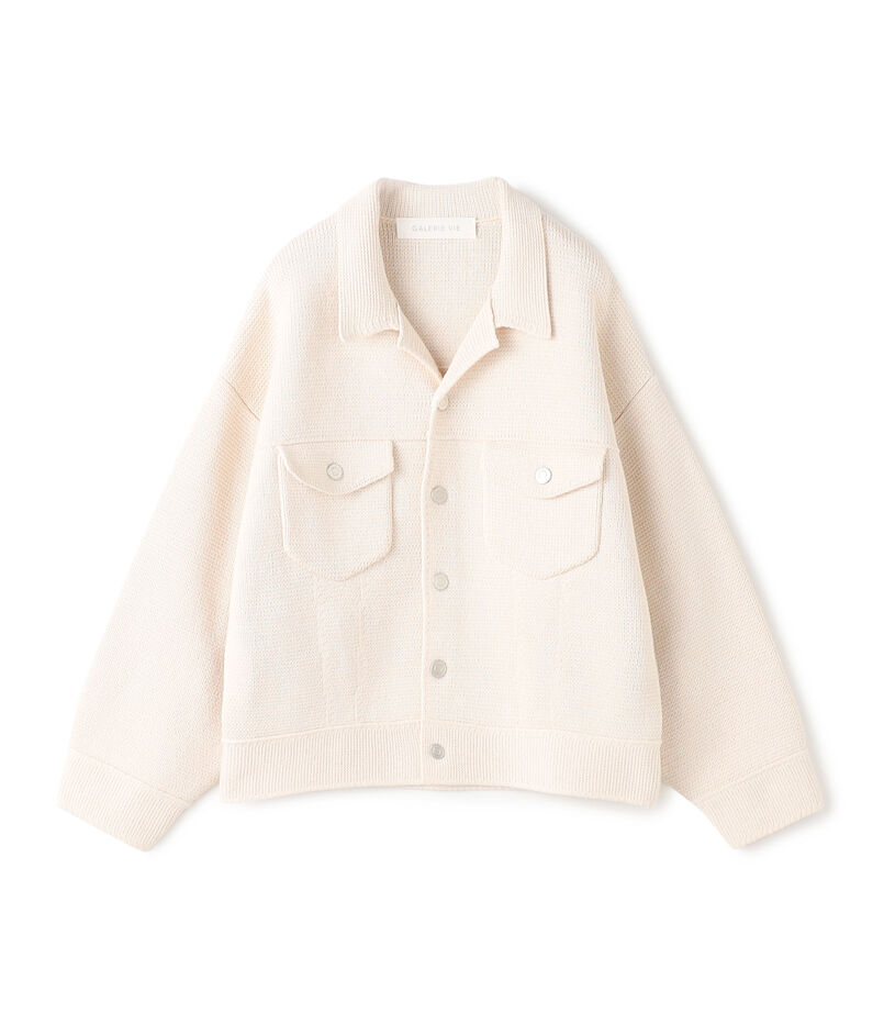 ■コットンポリエステルミラノリブ ブルゾン