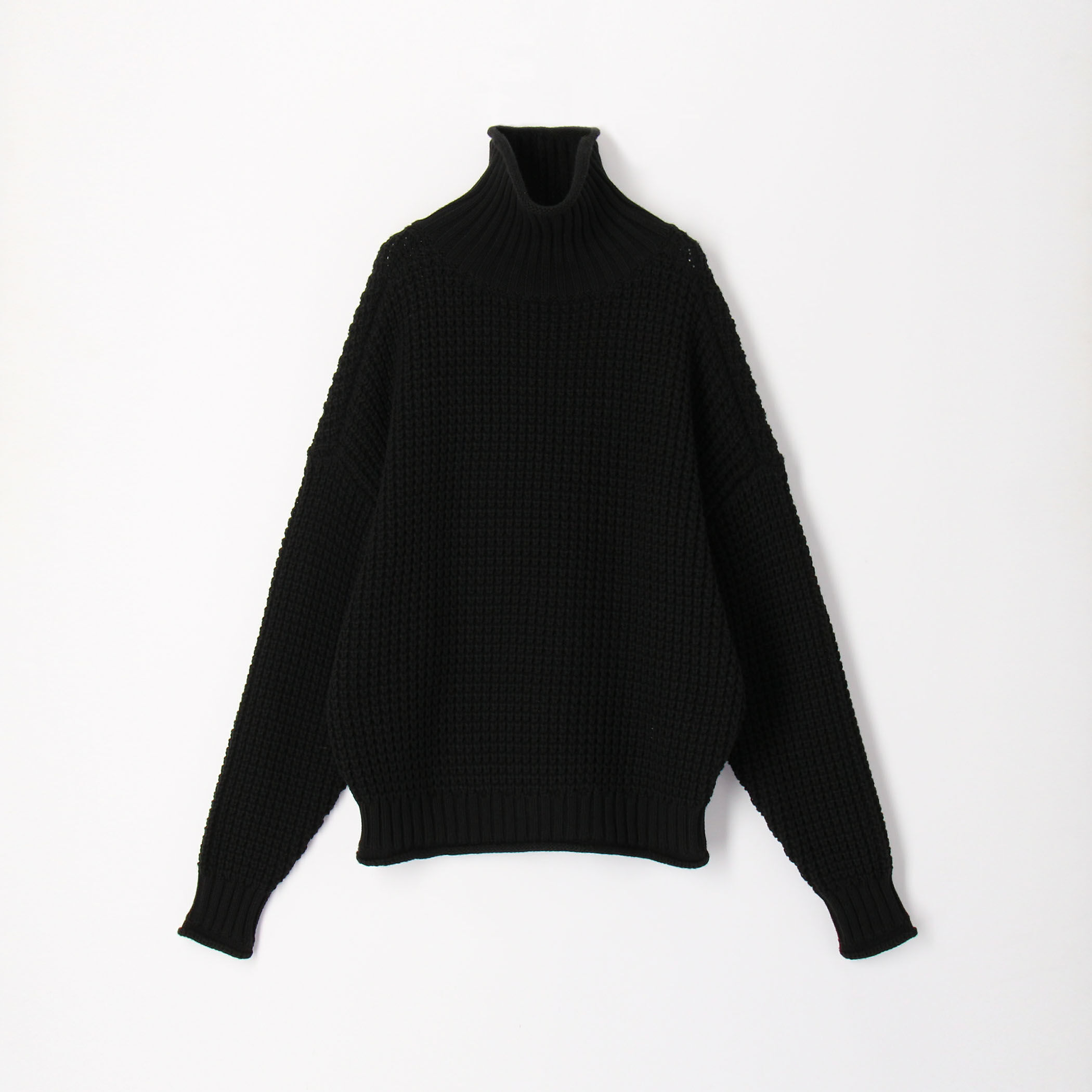 キャバン 23AW コットンカシミヤワッフル タートルネックプルオーバー コットンカシミヤワッフル タートルネックプルオーバー