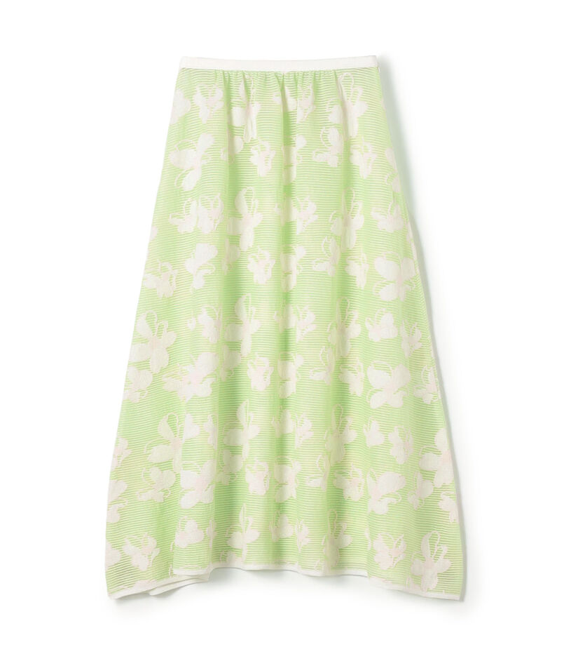 シースルーフラワー ギャザースカート