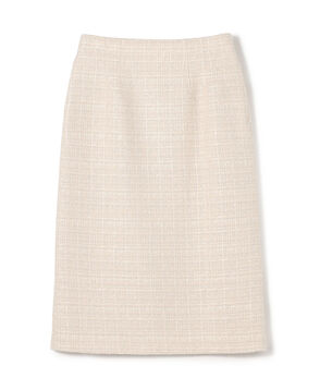 ラメミックスツイード プレーンタイトスカート