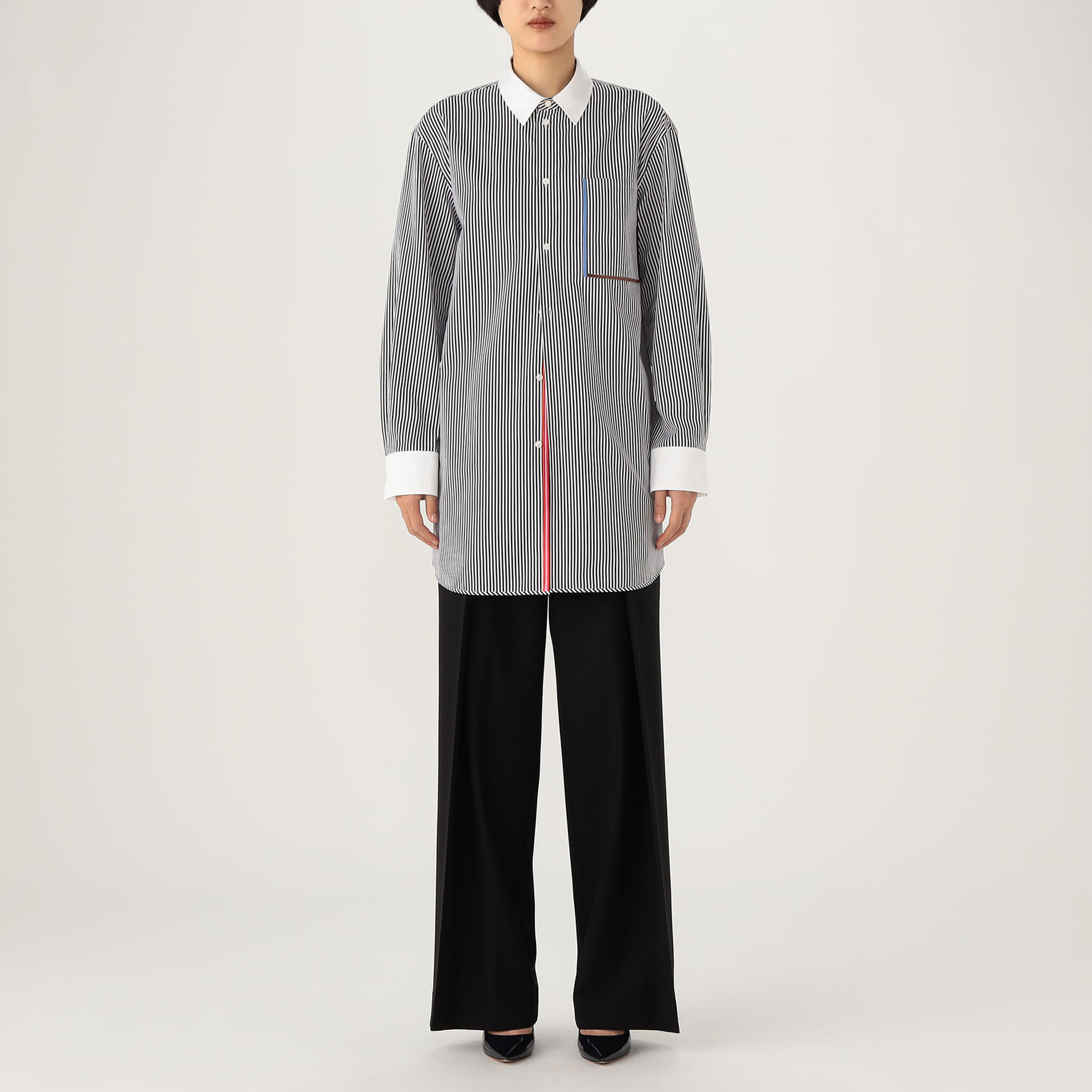 コットン ストライプロングシャツ｜トゥモローランド 公式通販