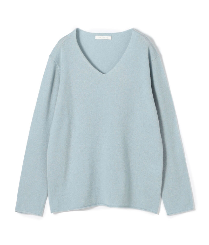 スコットランドカシミヤ Vネックプルオーバー