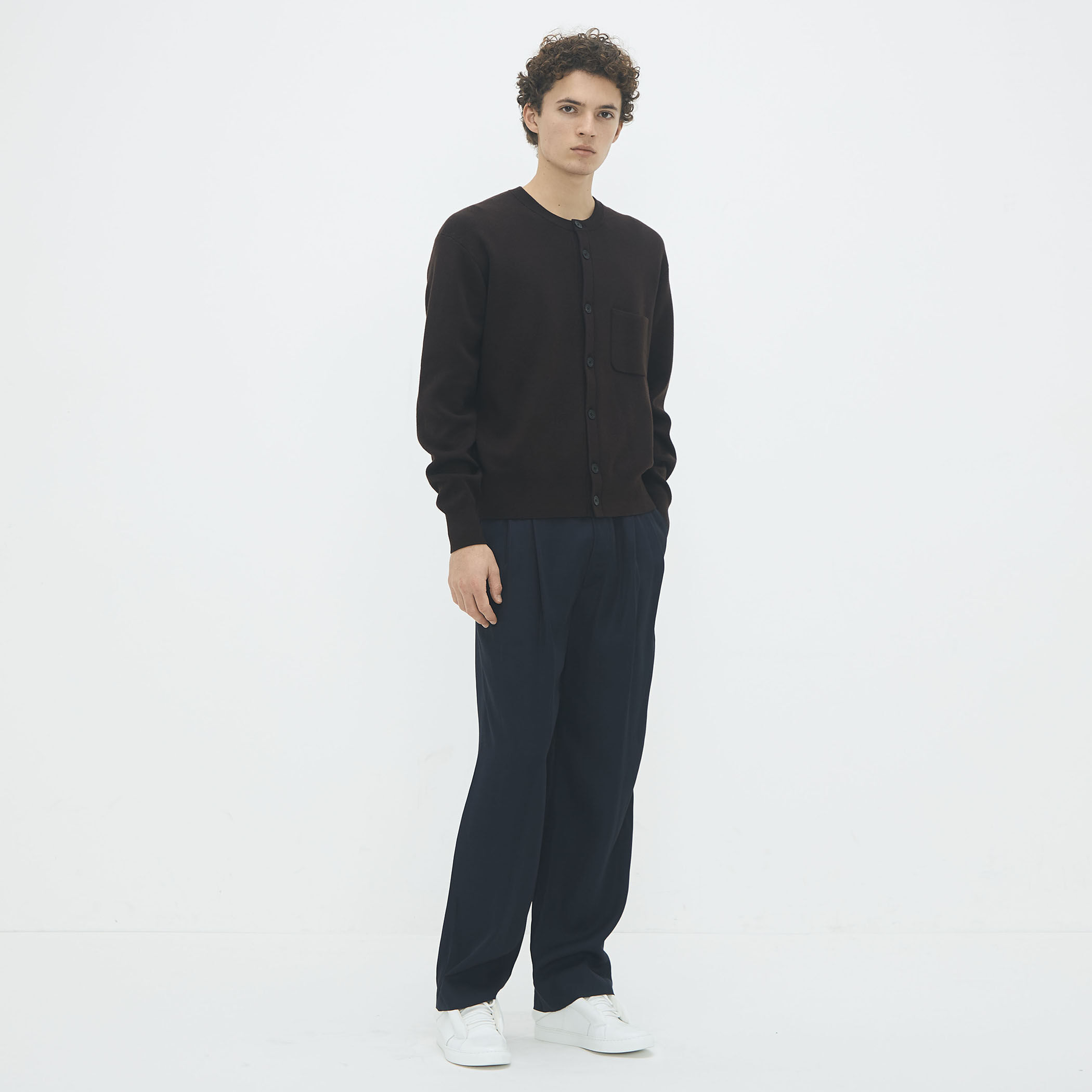 Caban コットンカシミヤ クルーネックカーディガン CABaN（キャバン） カーディガン コットンカシミヤ クルーネック