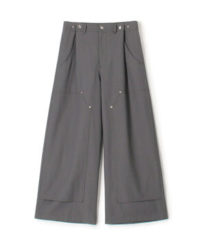 プンタウールコットントロピカル タックパンツ