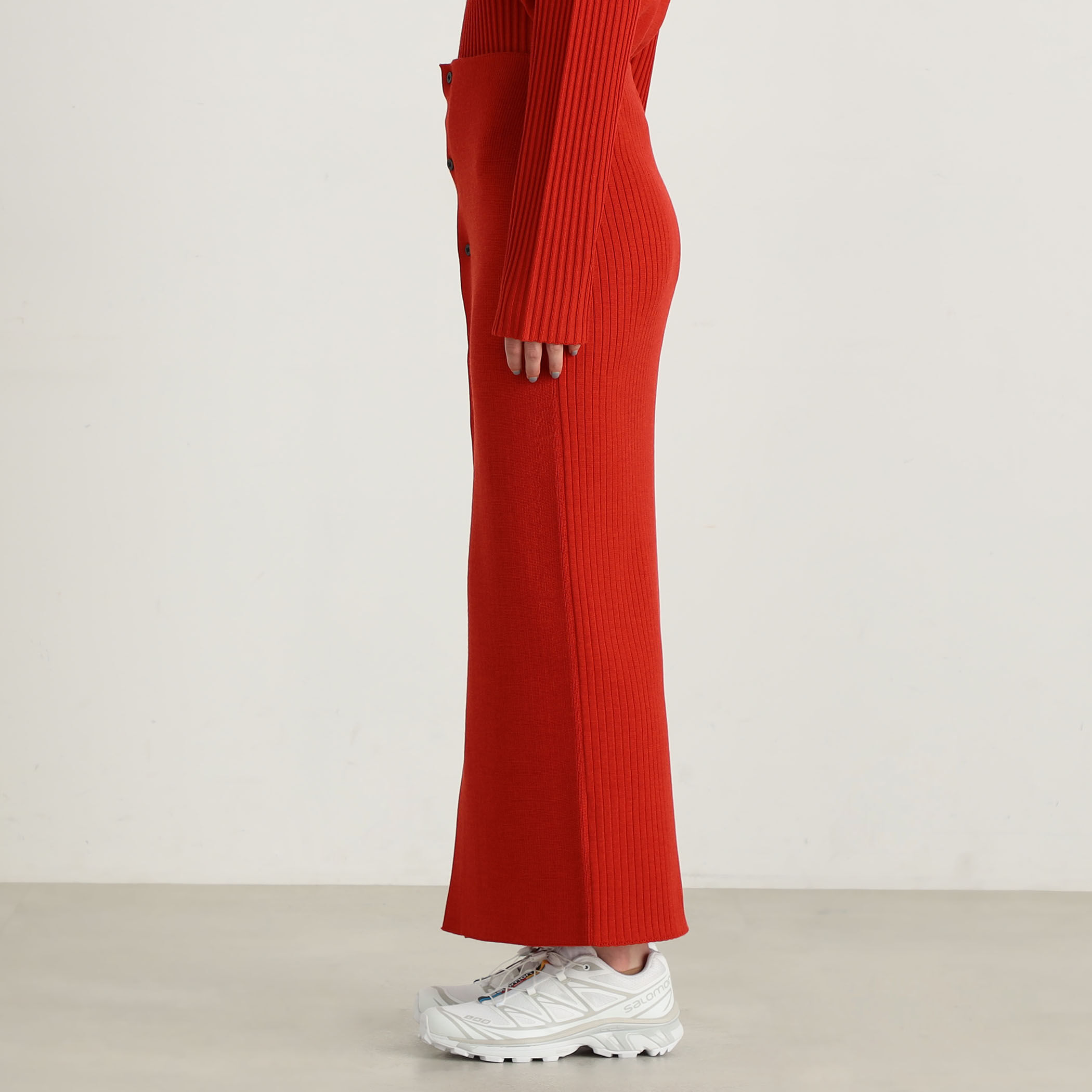 ★24AW SAINT LAURENT VISCOSE MIDI レッド タイト スカート 日本製 ニットタイトスカート｜JENNE(ジェンヌ)公式通販：パリ