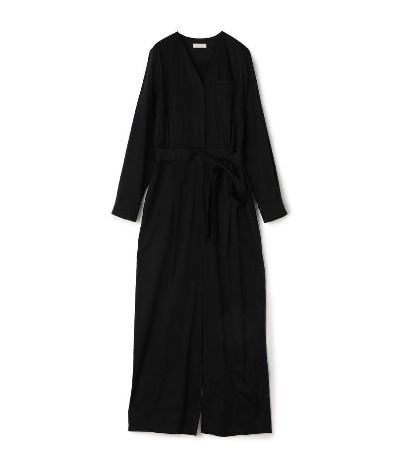 ドレーピーツイル Vネックオールインワン