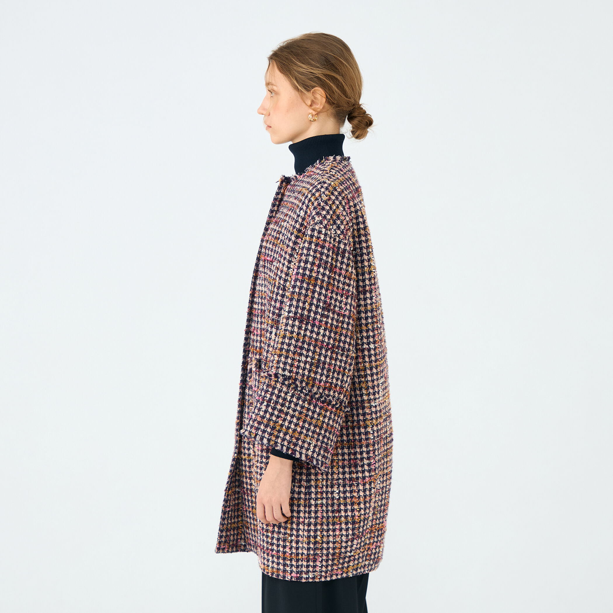 Deuxieme Classe ネップツィードコート　ヘリンボーン　コクーン フィルムヤーンツイード コクーンコート｜トゥモローランド 公式通販