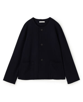 【WEB先行予約】ウールミルドスムース ノーカラージャケット