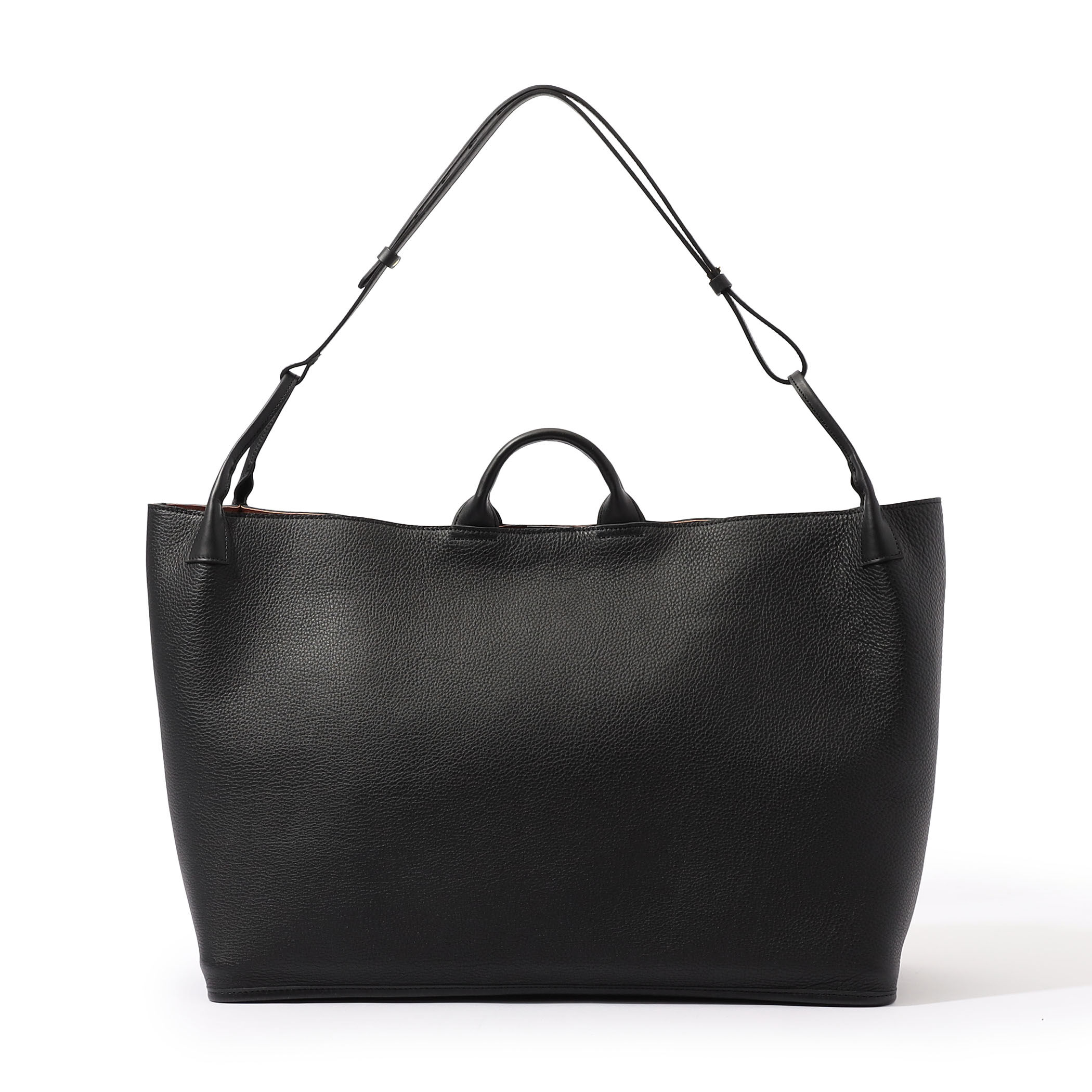 UNDERCOVER　トートバッグ／ショルダー紐付　黒　HR0979 別注】A SADDLE HOLDER L シュリンクレザー ショルダーバッグ