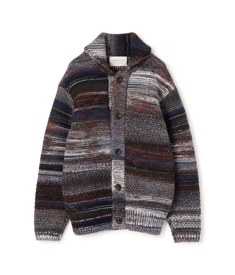 【WEB先行予約】TOMORROWLAND tricot パッチワーク チャンキーニットブルゾン