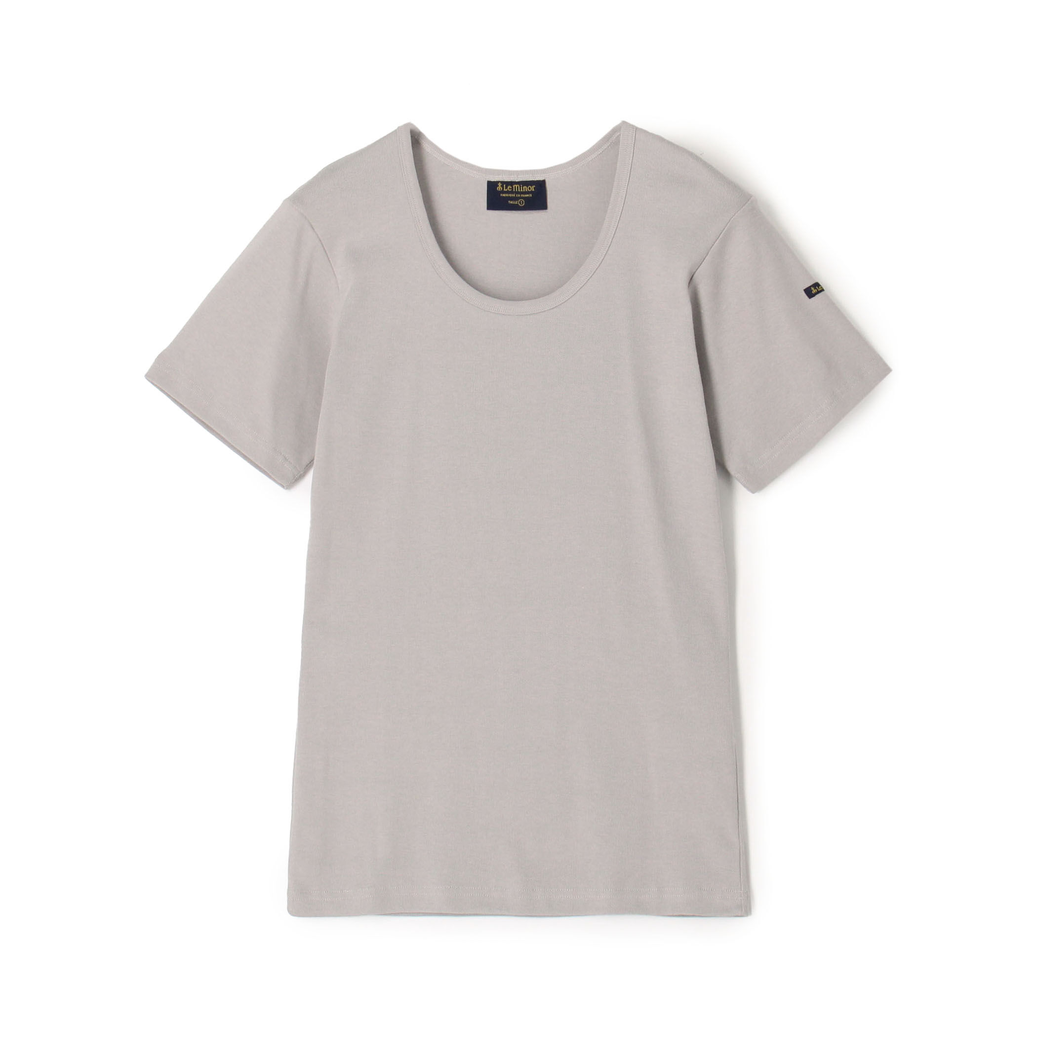 Le Minor - 美品 Le minor ルミノア GALERIE VIE カットソー 24春夏 グレー FREE 5分袖 ボーダー オーバーサイズ ワイド コットン 半袖 トップス Tシャツ カジュアル【レディース】【中古】 美品 Le minor ルミノア GALERIE VIE カットソー 24春夏 グレー
